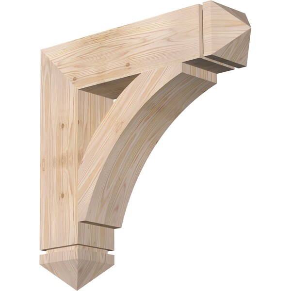 Ekena Millwork Thorton Arts & Crafts Smooth Bracket, Douglas Fir, 5 1/2"W x 26"D x 26"H BKT06X26X26THR03SDF - main